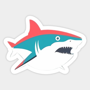 Minimal Shark, Love Sharks Sticker